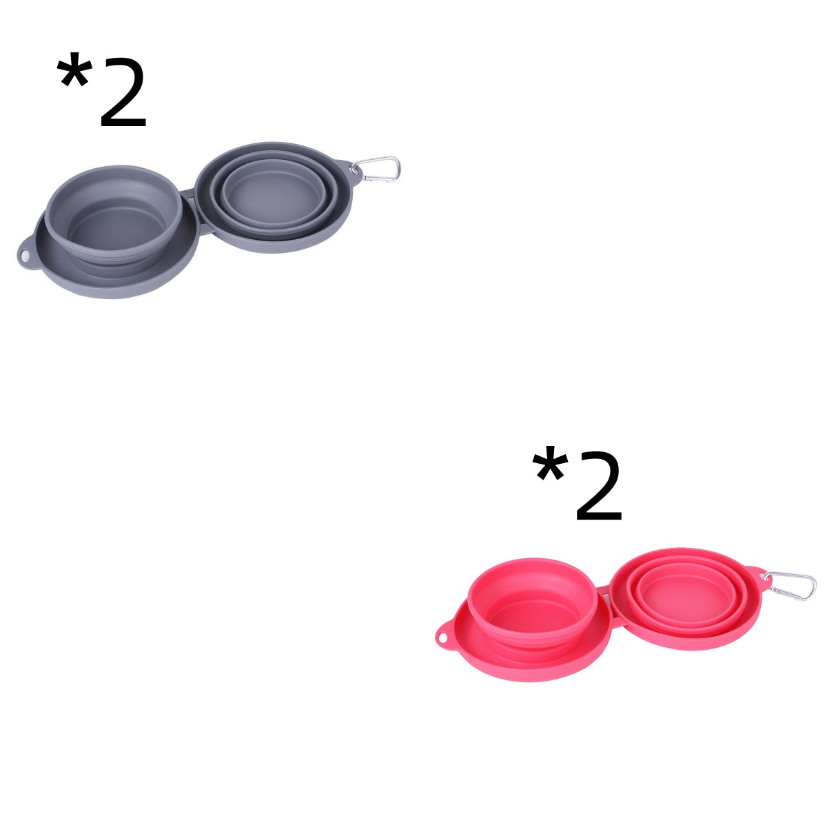 Portable 2-in-1 Dog Bowl – Foldable Double Pet Feeder for Food & Water