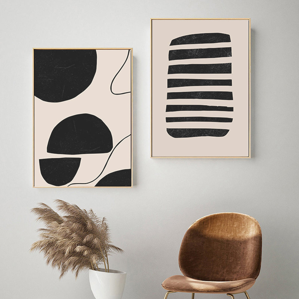 Geometric Canvas Poster – Modern Wall Art for Bedroom & Home Decor