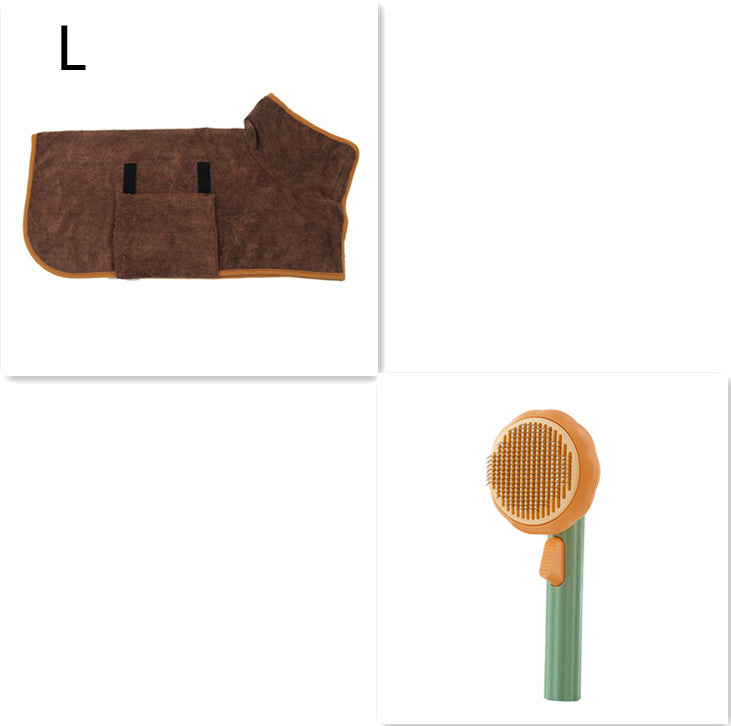 Pet Grooming Comb – Steel Wire Hair Removal Brush for Cats & Dogs