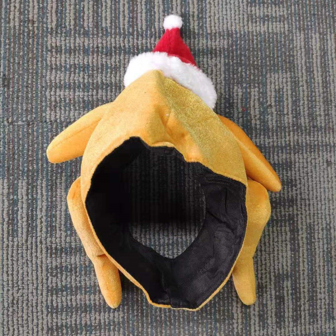 Funny Plush Roasted Turkey Hat – Thanksgiving Novelty Costume Party Hat