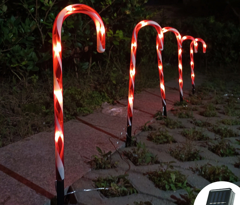 Solar Candy Cane Lights for a Joyful Holiday Glow