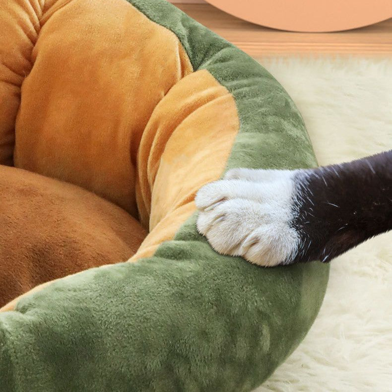 Indoor Cat & Dog House Bed – All Season Soft Pet Villa Cozy Enclosed Nest