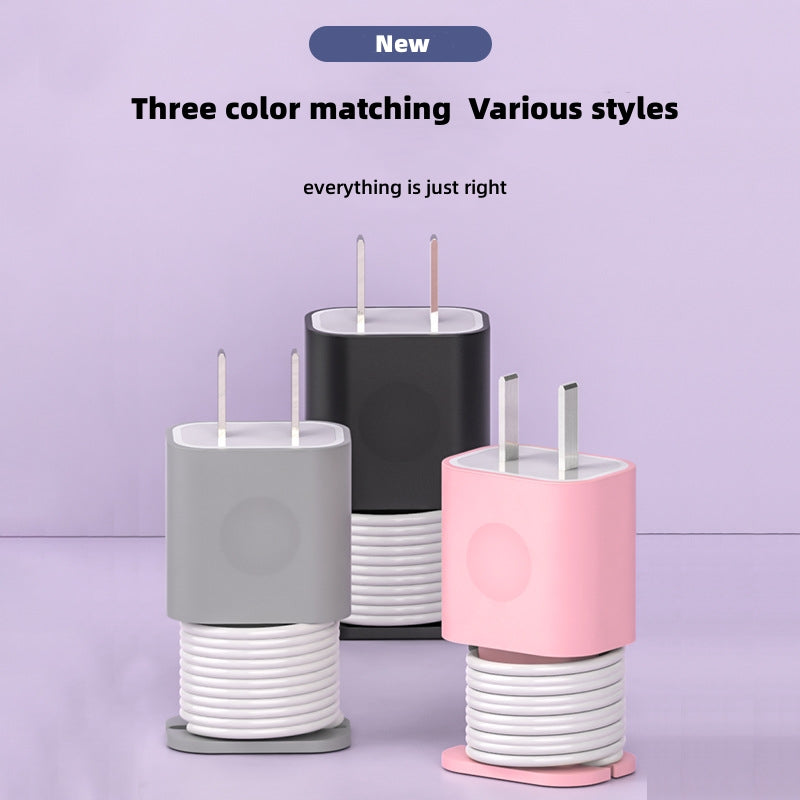 Travel Charger Cable Organizer Case – Silicone Protective Cover for Apple Fast Charging Adapter