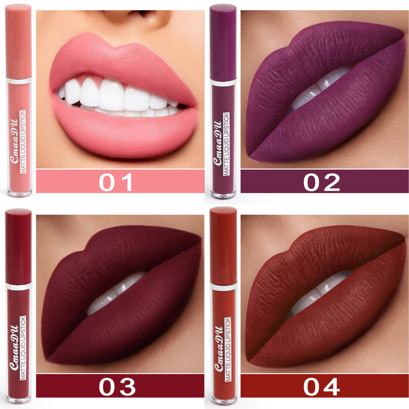 Non-Stick Matte Lipstick – Waterproof, Transfer-Proof Lip Color for Women