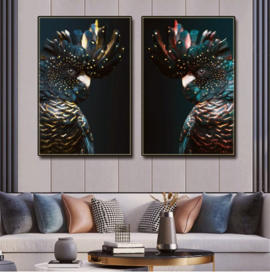 Animal Print Canvas Painting – Wall Art for Living Room Decor