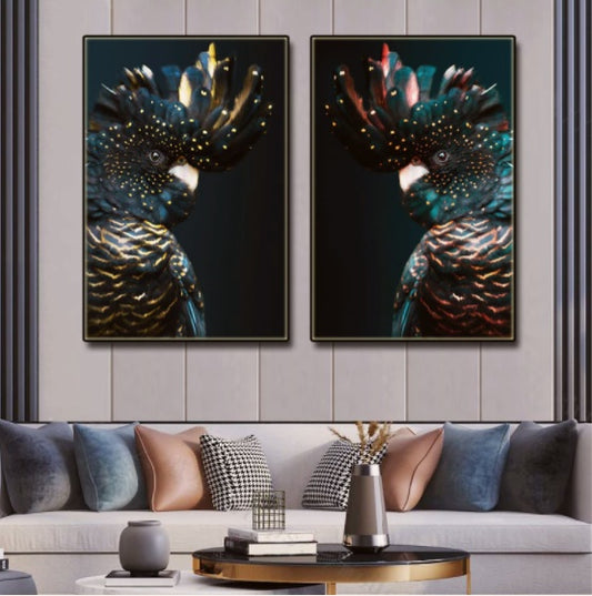 Animal Print Canvas Painting – Wall Art for Living Room Decor