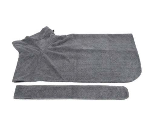 Pet Bath Drying Robe Wrap – Microfiber Absorbent Dog & Cat Towel Coat