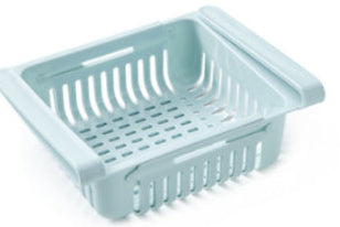 Space-Saving Fridge Storage Rack – Expandable Refrigerator Drawer Organizer Basket