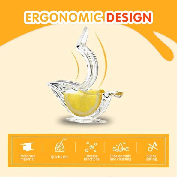 Kitchen Lemon Squeezer Manual Juicer – Bird Shape Acrylic Citrus Press Tool
