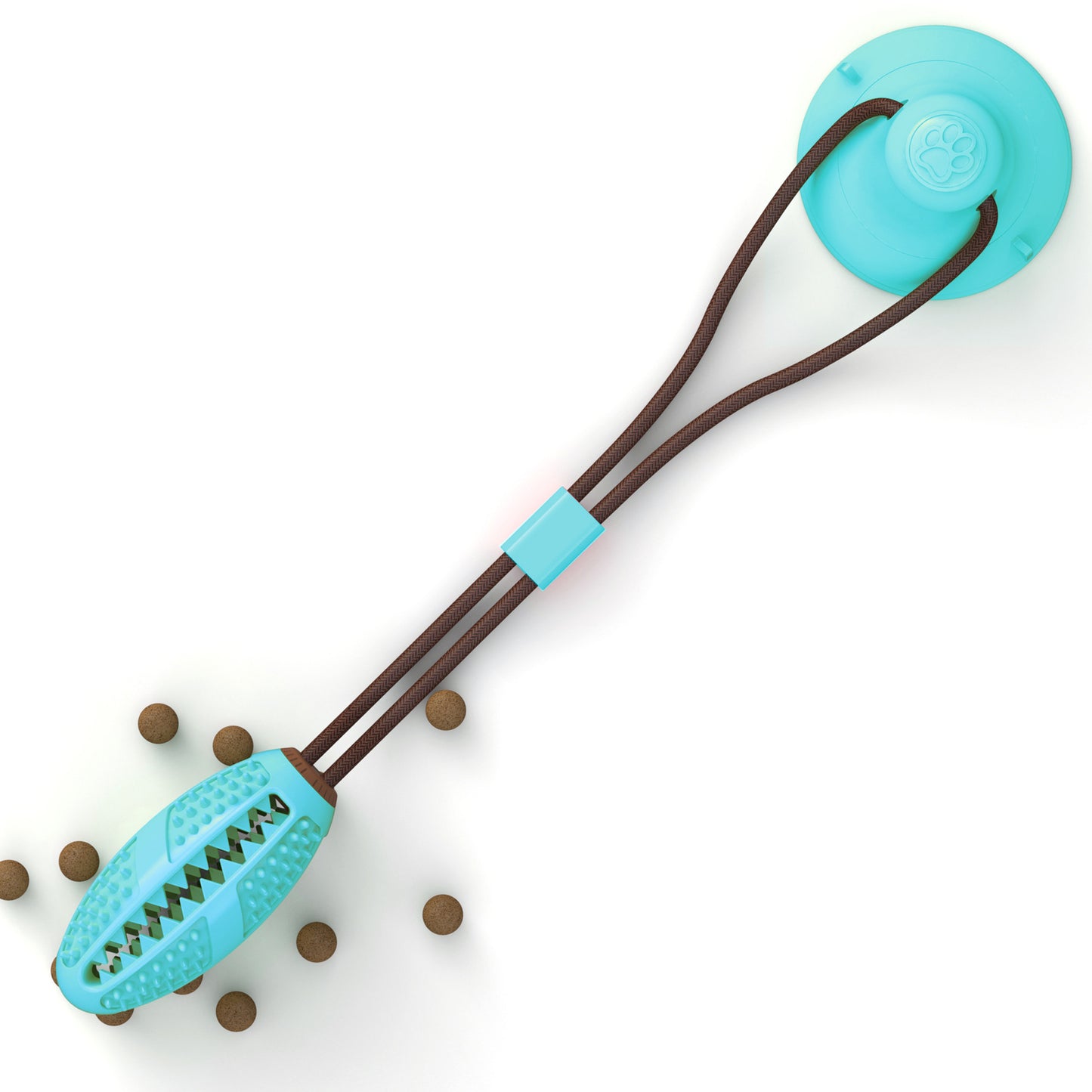 Interactive Dog Tug Toy with Suction Cup – Teeth Cleaning Chew Ball for Aggressive Chewers