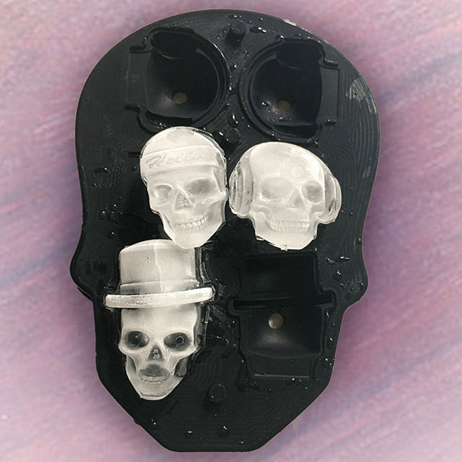 Halloween Skull Silicone Mold – 3D Ice Cube, Soap, Candle & Baking Chocolate Mould Tool