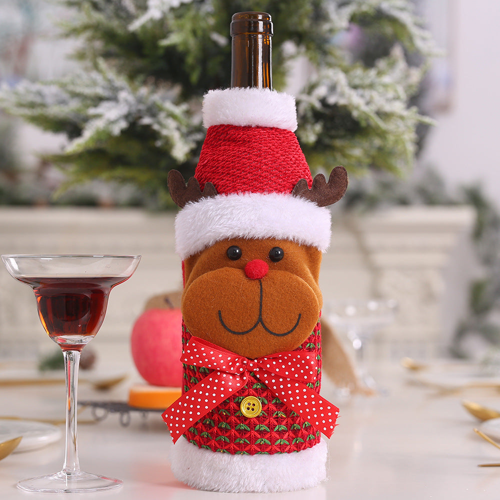 Christmas Wine Bottle Covers for Holiday Cheer