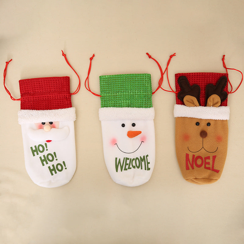 Christmas Wine Bottle Covers for Holiday Cheer