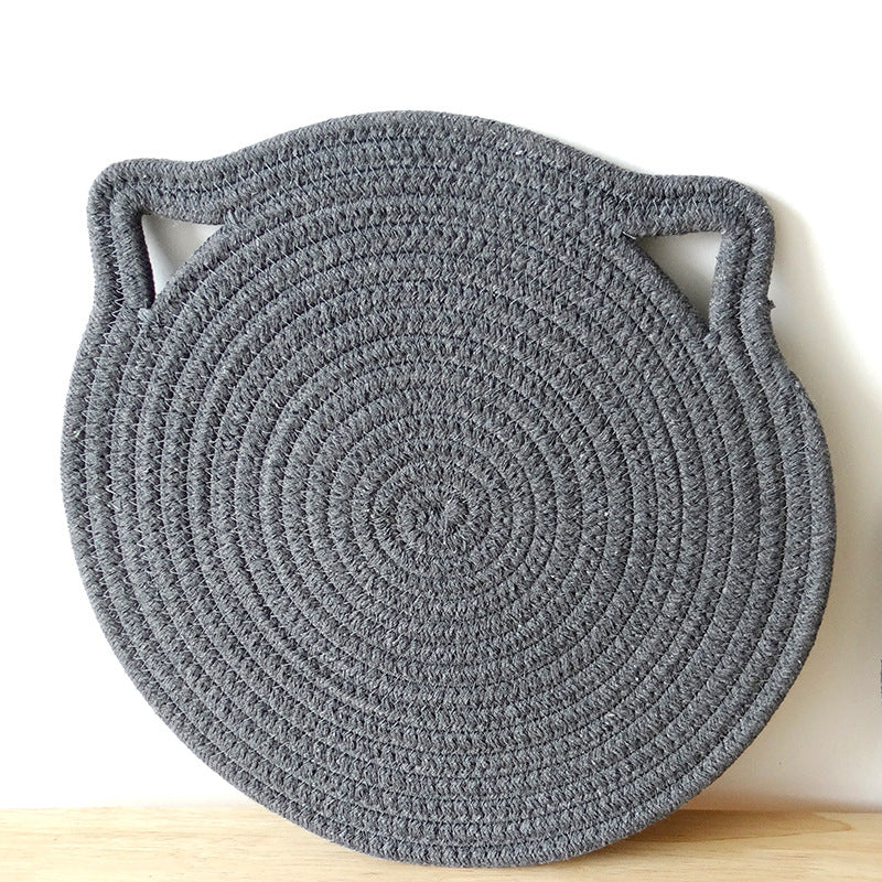 Cute Cat Ears Hanging Table Mat – Kitchen Heat Resistant Placemat for Dining & Home Decor