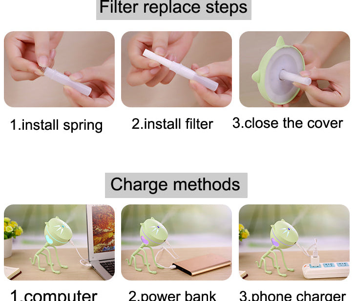 Mini USB Cat Diffuser – Cute Air Humidifier for Room, Car & Office
