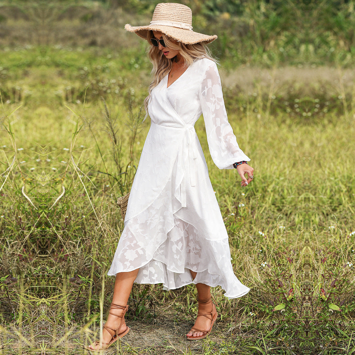 Bohemian Summer Dress for Women – Elegant Beach Dress for Vacation & Leisure