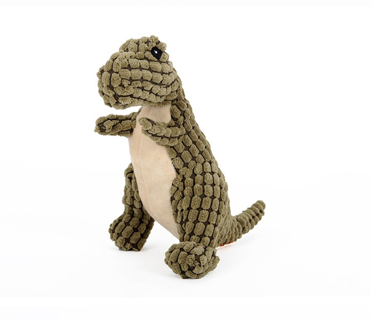 Interactive Dinosaur Dog Toy – Squeaky Plush Chew Toy for Large & Small Dogs