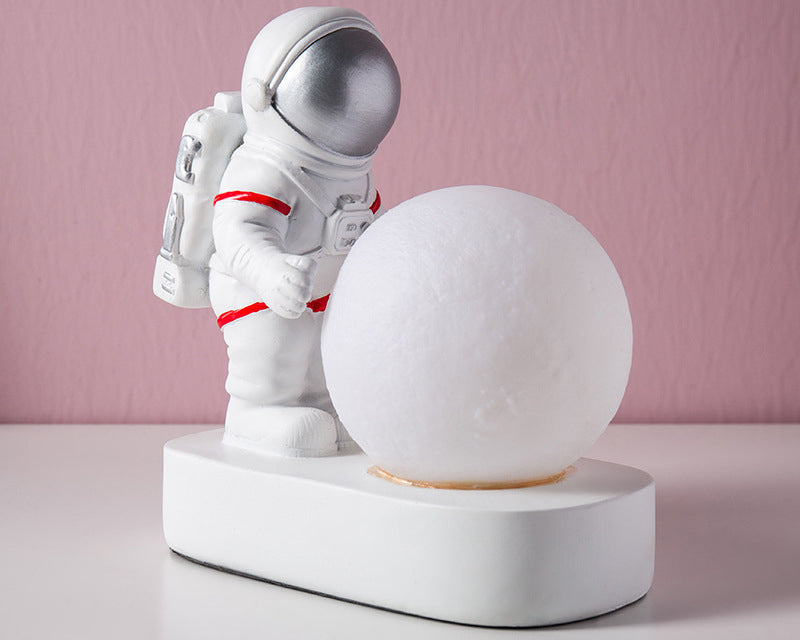 Astronaut Space Night Light LED Bedside Lamp – Nursery Decor Cute Sleep Light for Kids Room