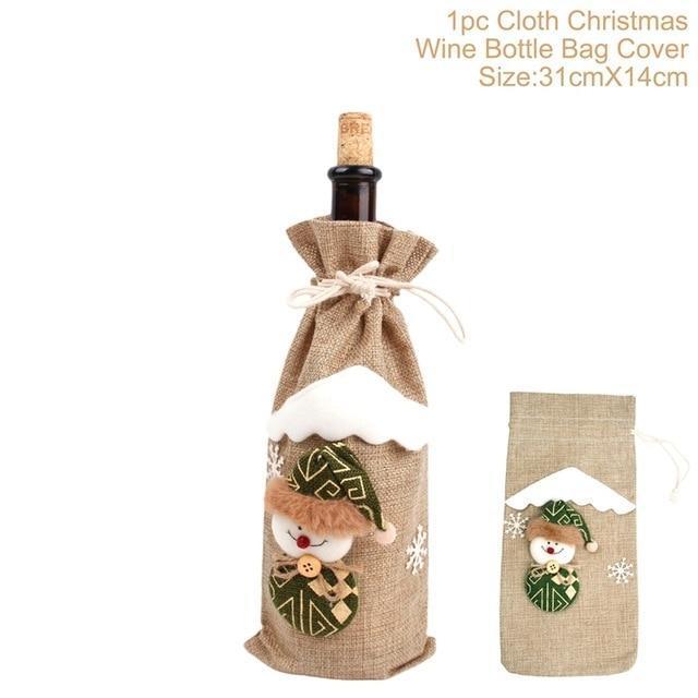 Christmas Wine Bottle Covers for Holiday Cheer