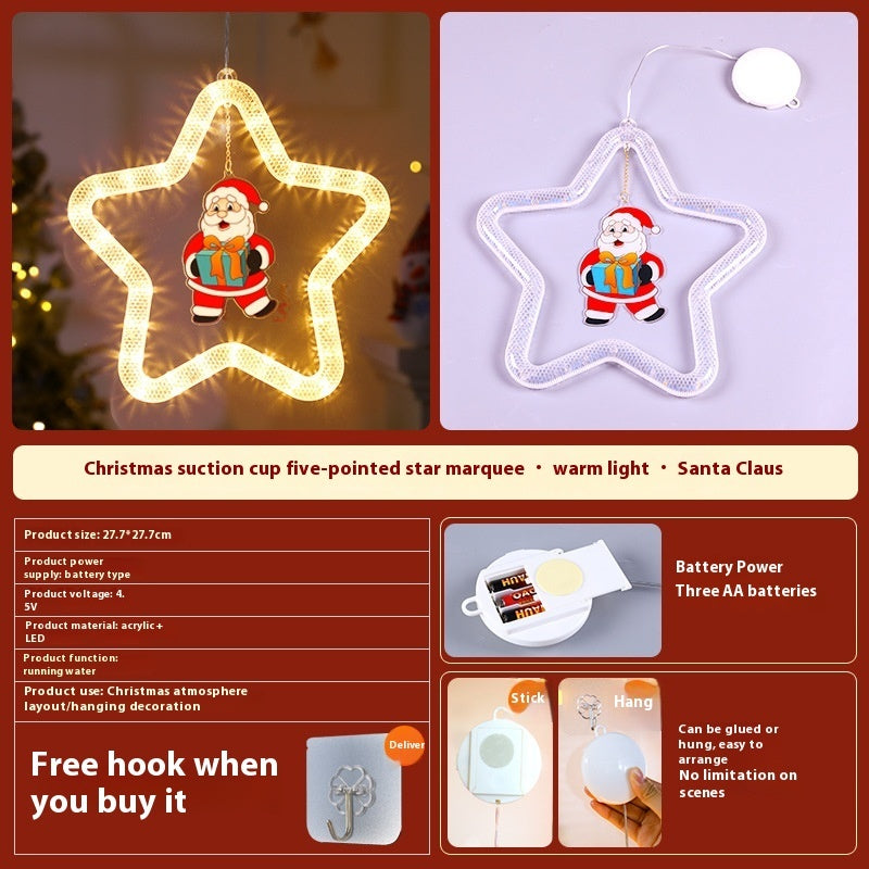 Star-Shaped Christmas Pendant Lights for Festive Glow