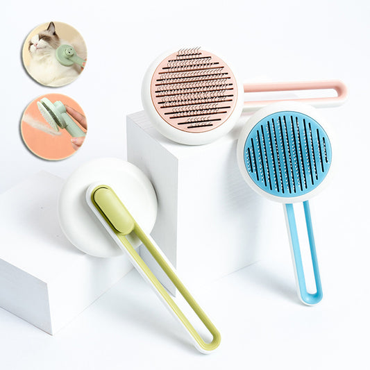 Pet Deshedding Brush – Hair Remover & Massage Comb for Dogs & Cats