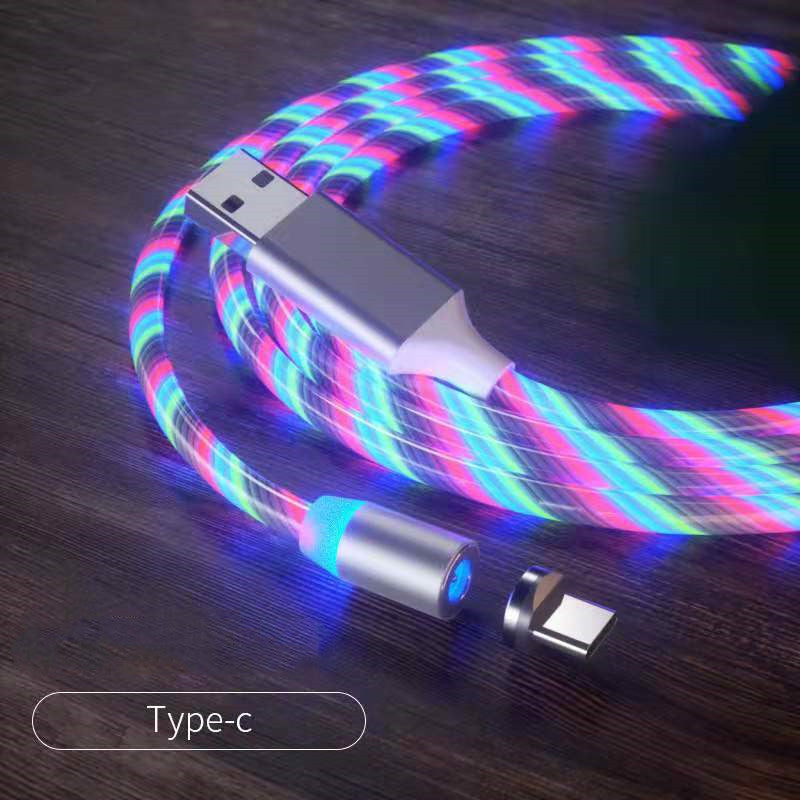 Magnetic Fast Charging Cable – LED Streamer USB Type-C & Micro USB Charger for All Devices