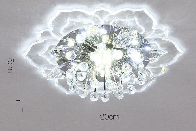 Modern Crystal Ceiling Lamp – Minimalist Corridor & Living Room LED Light Fixture