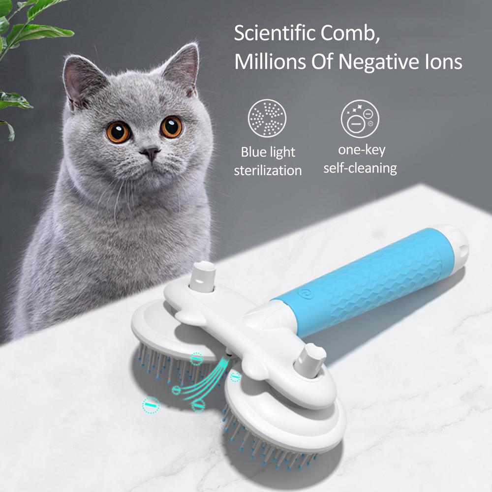 Easy Clean Slicker Brush – Dog & Cat Deshedding Hair Removal Tool