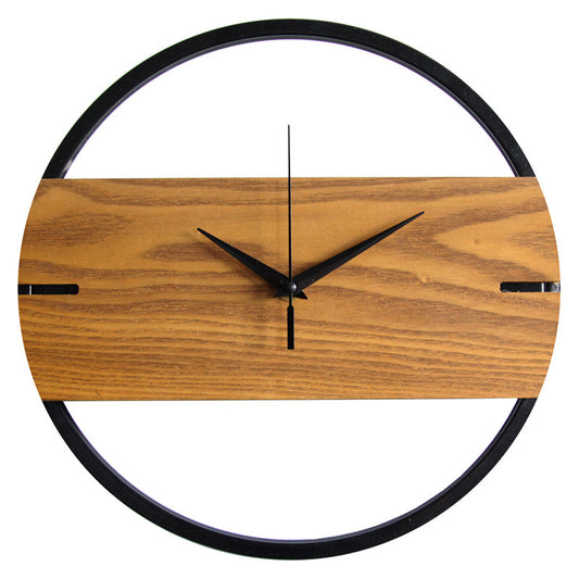 Minimalist Nordic Wood Wall Clock – Silent Battery Operated Quartz | Living Room Decor