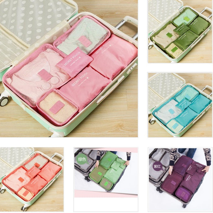 Travel Packing Cubes Set – Waterproof Nylon Organizer Bag for Trips