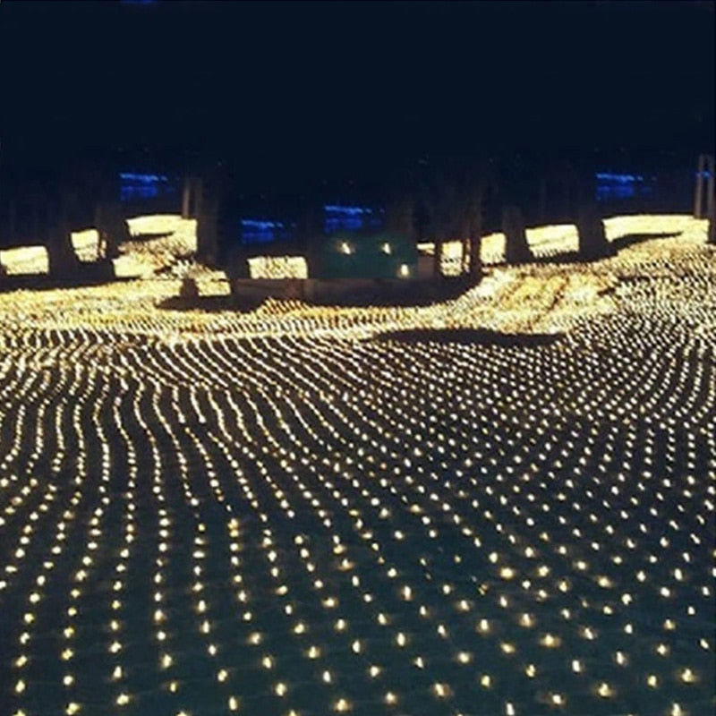 Christmas LED Net Lights – Outdoor Waterproof Fishnet String Lights for Holiday Decor
