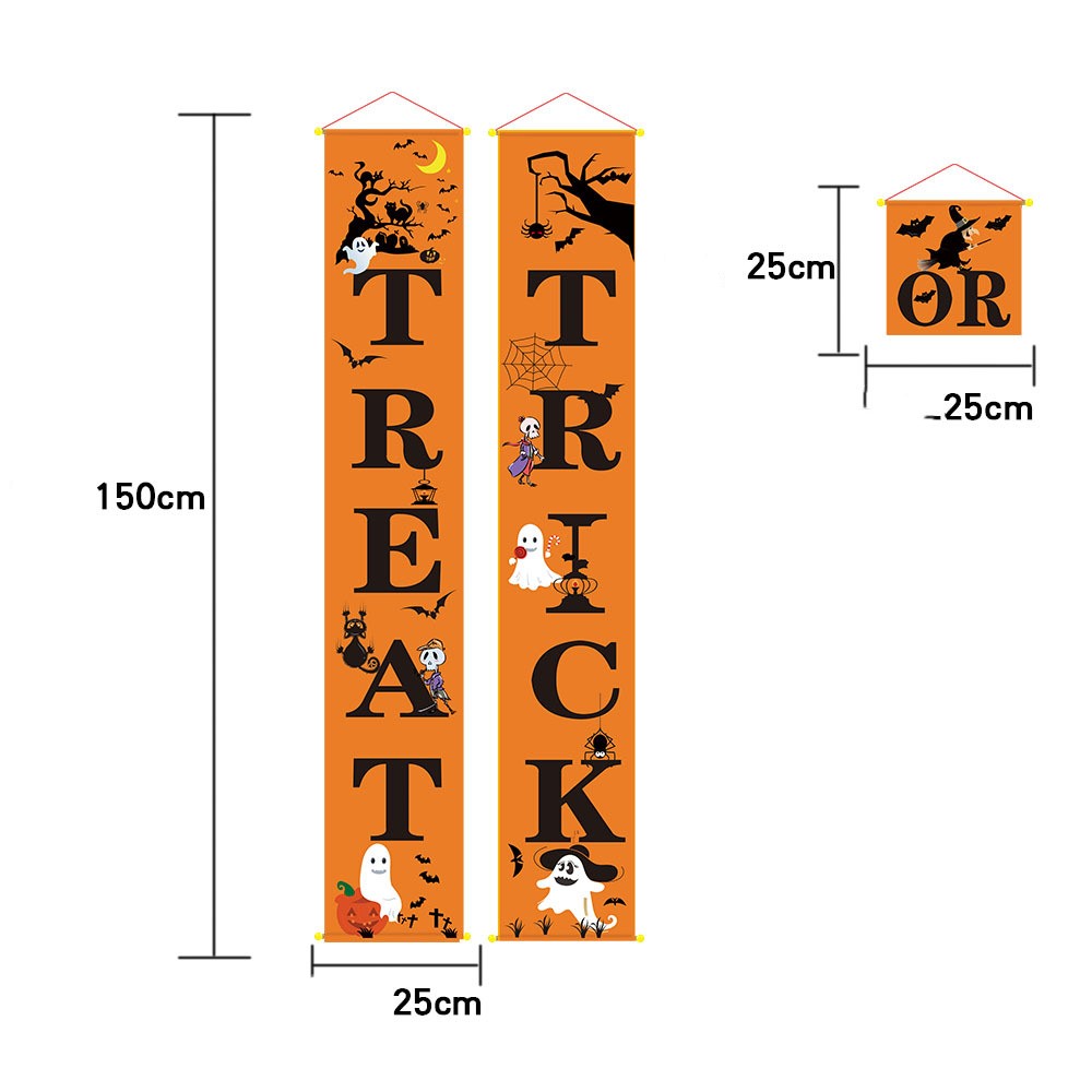 Halloween Outdoor Yard Banner Decoration – Horror Couplets Home Party Decor