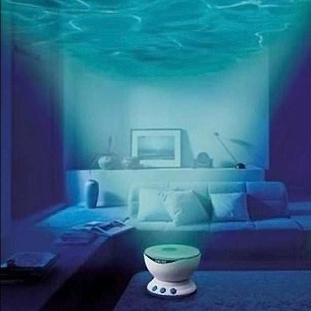 Ocean Wave Galaxy Projector Lamp – LED Night Light for Room Decoration