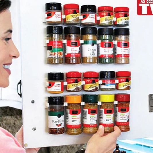 Clip-On Bottle & Spice Rack – Space-Saving Kitchen Storage for Small Spaces