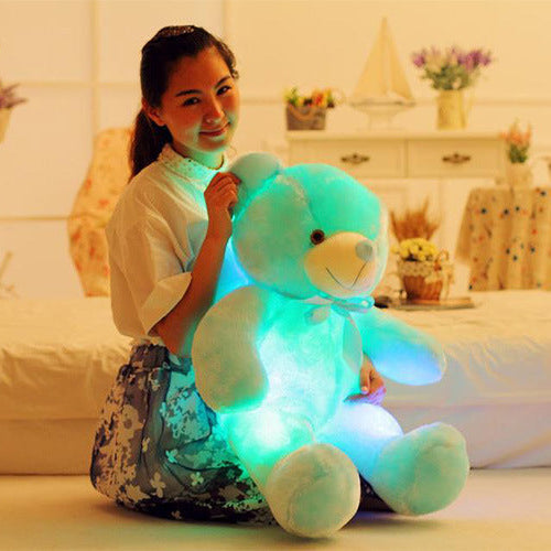 Glowing Teddy Bear Night Light Plush – LED Stuffed Toy Gift for Kids, Girls & Babies