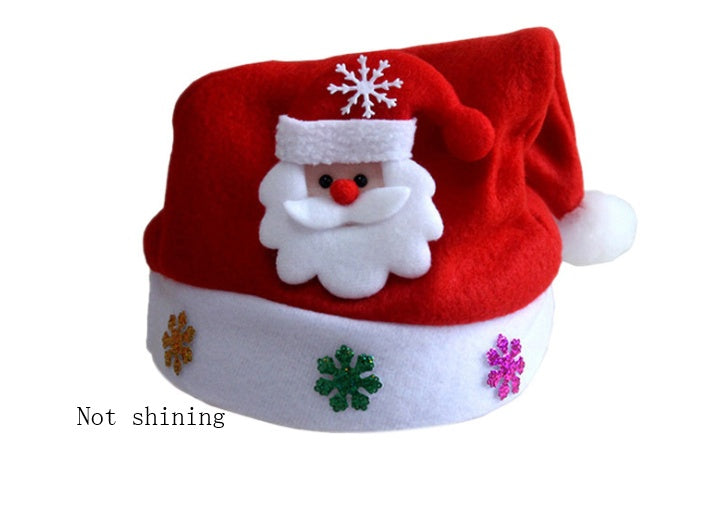Holiday Christmas LED Hat – Cartoon Non-Woven Glow Headwear