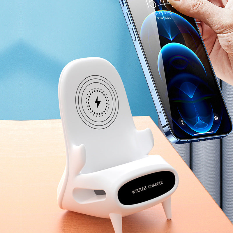 Portable Mini Chair Wireless Charger 10W Fast Charge Phone Holder Desk Stand – Unique Gift Idea