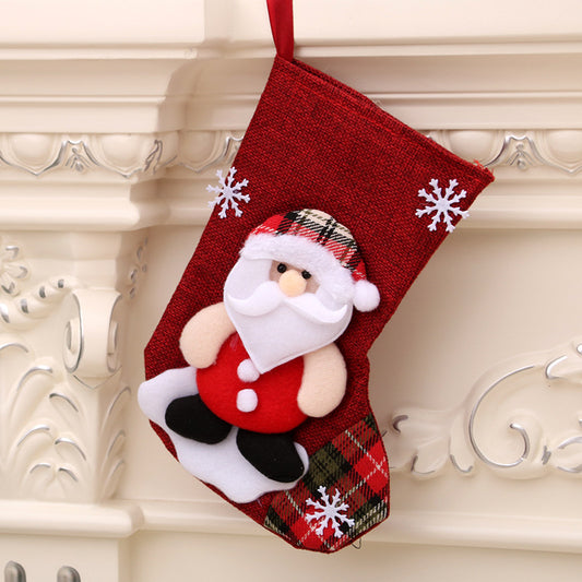 Christmas Gift Sack Hanging Stockings – Decorative Santa Bag for Xmas Tree & Party Supplies