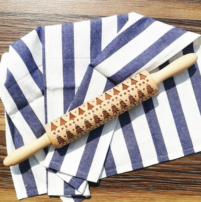Make Festive Cookies with Christmas Embossed Rolling Pin