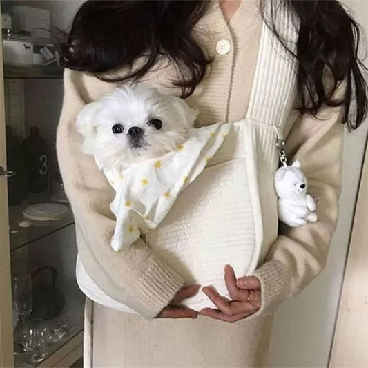 Handmade Pet Travel Bag – Breathable Shoulder Carrier for Dogs & Cats | Outdoor Portable Tote
