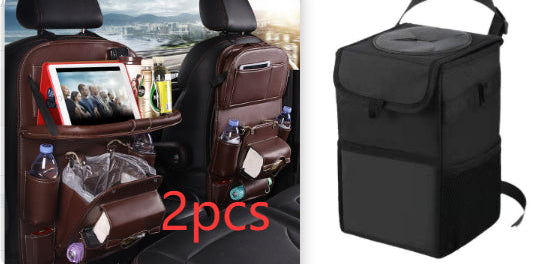 Car Interior Organizer – Waterproof PU Leather Seat Back Storage for Busy Drivers
