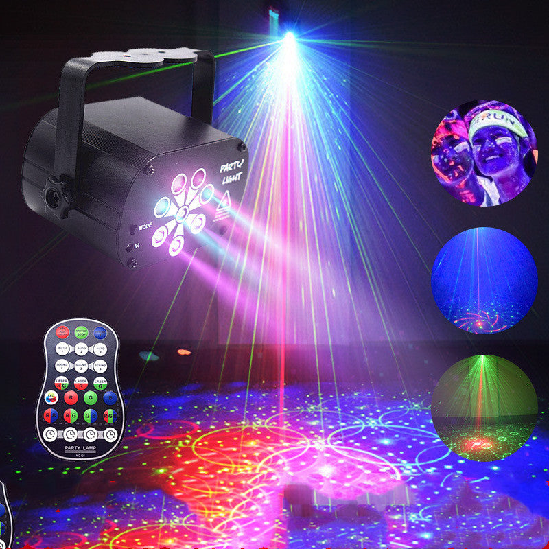 Sound Activated LED Disco Laser Projector – Party Lights for Home, DJ & Events