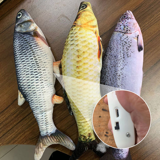 Indoor Cat Electric Fish Toy – Interactive Moving Simulation Toy for Exercise & Play