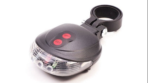 Bike Tail Light 5 LED + 2 Laser – High Visibility Rear Light for Night Cycling Safety