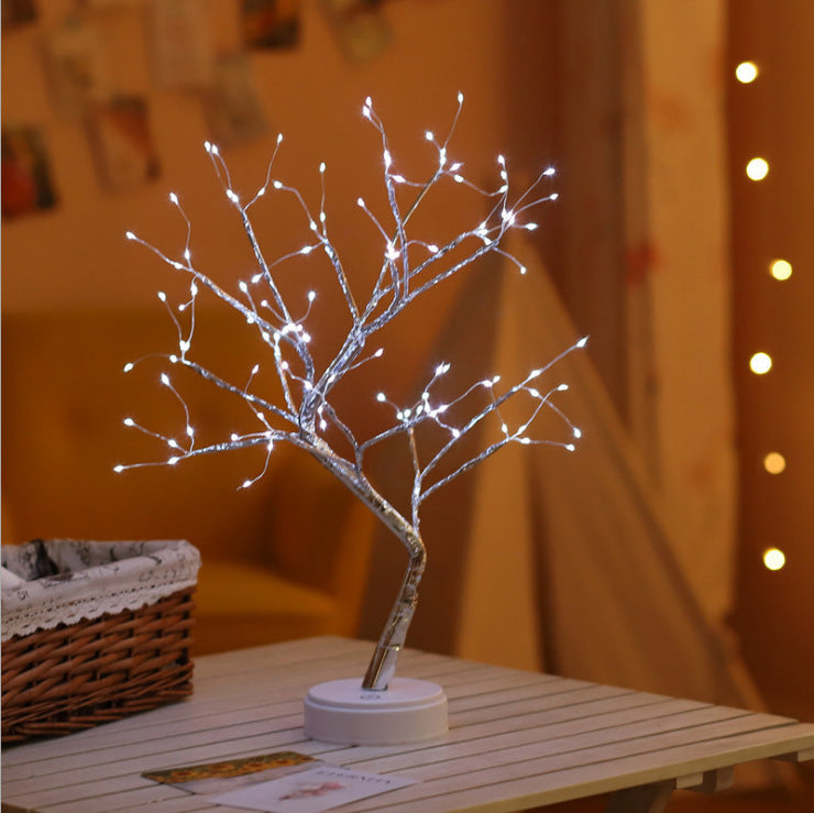Pearl Star LED Tree Lamp – Touch Switch Night Light for Bedroom, Desk & Aesthetic Room Decor
