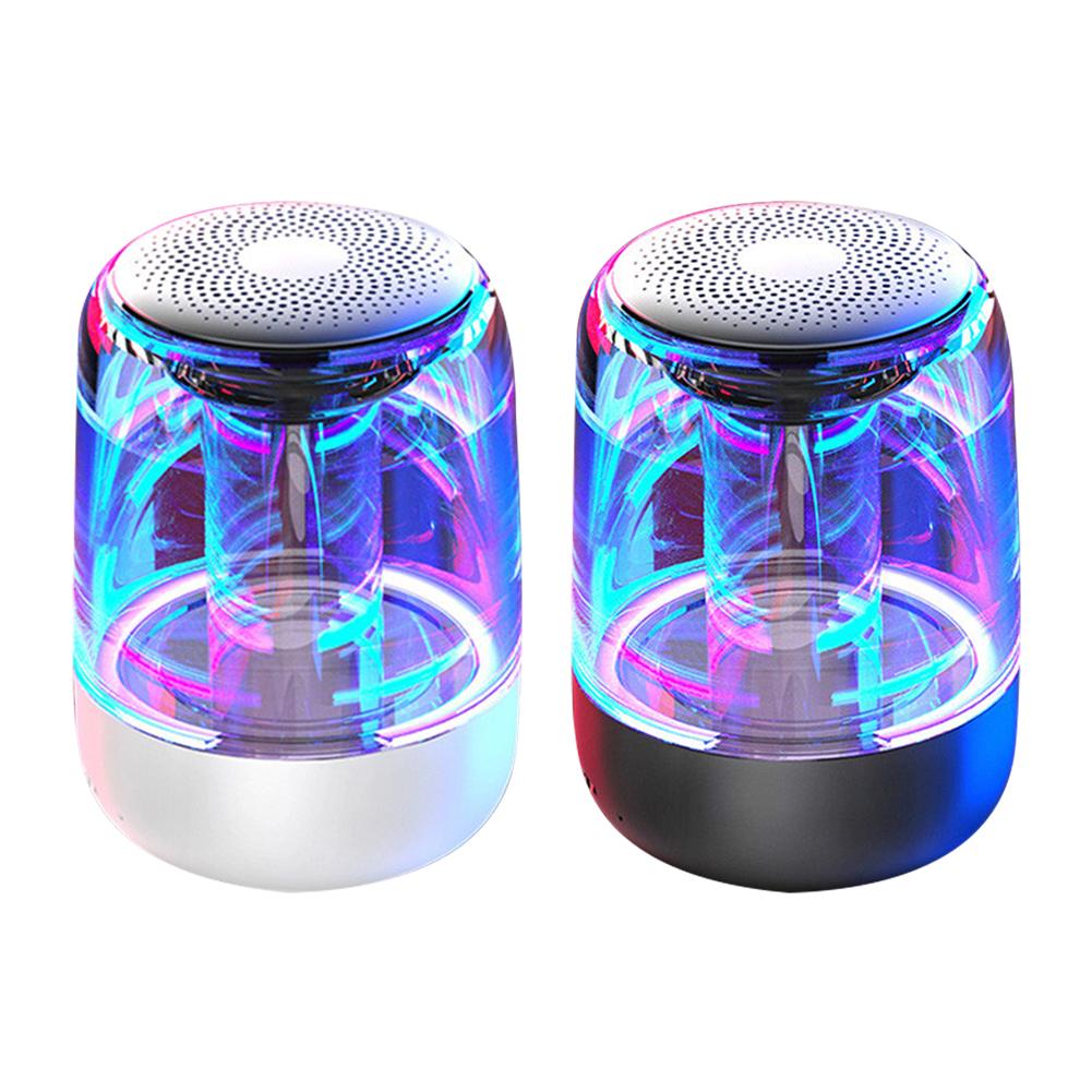 Portable Bluetooth Speaker Bass Boost – LED Light Wireless Music Speaker with FM Radio