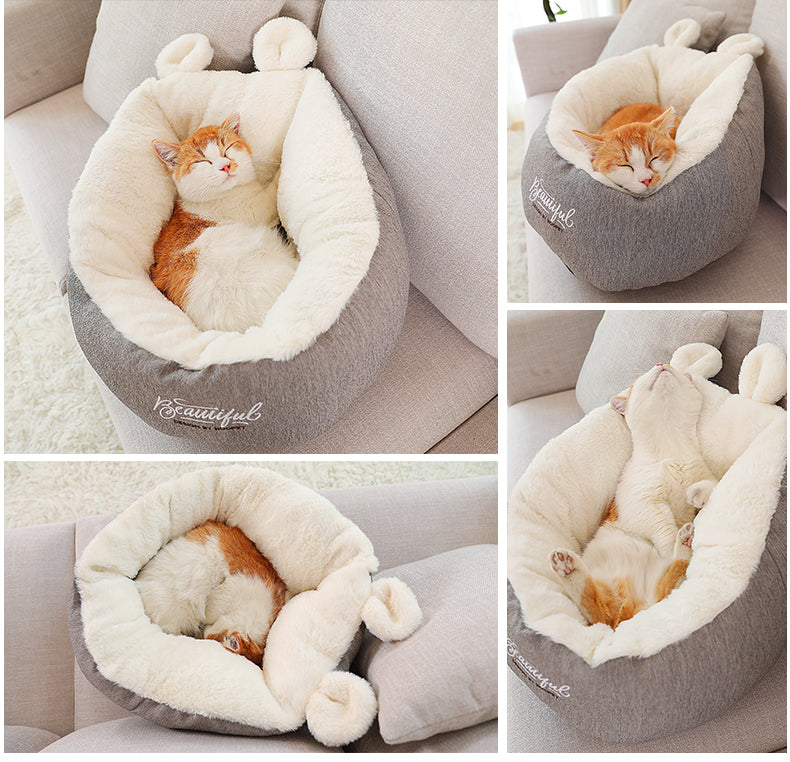 Warm Plush Dog Bed Sleeping Bag – Cozy Anti-Stress Pet Cushion