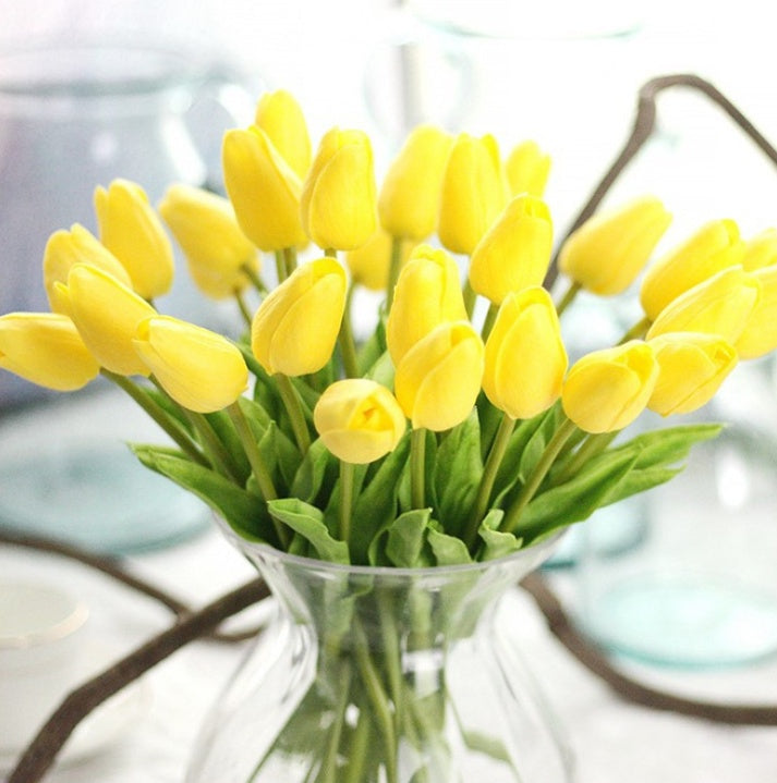 Decorative Fake Flowers for Table – Artificial Home Decor Floral Centerpiece Set