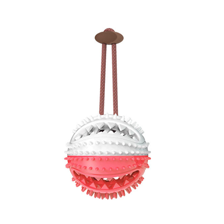 Interactive Dog Tug Toy with Suction Cup – Teeth Cleaning Chew Ball for Aggressive Chewers