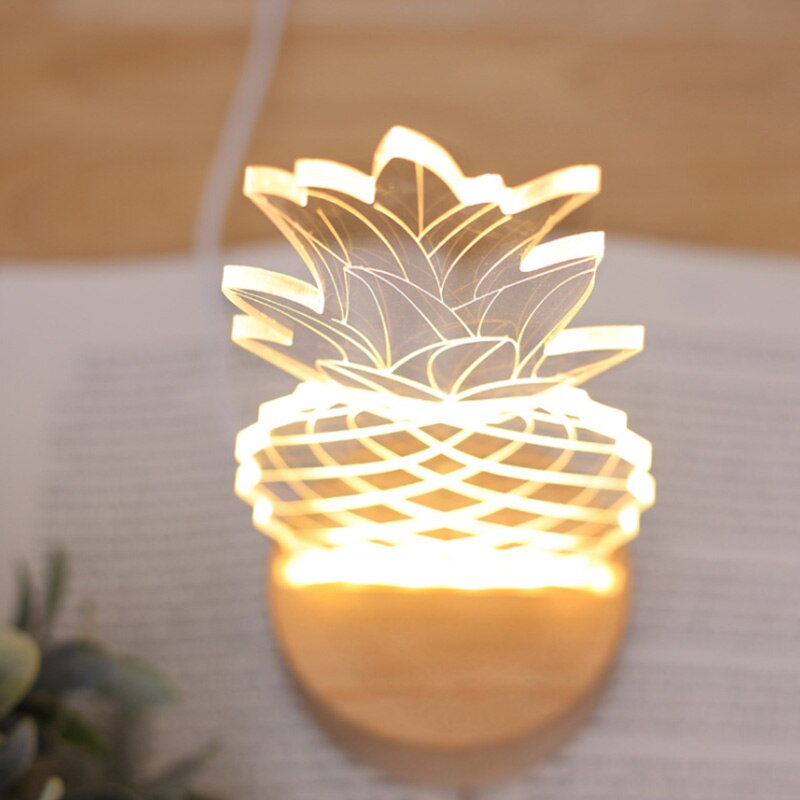 Pineapple Bedside Table Lamp – Decorative LED Night Light for Bedroom & Home Decor